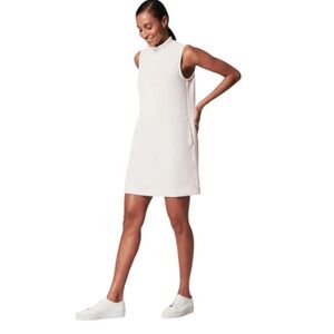 SPANX AirEssentials Mock Neck Dress in Light Cloudy Grey Size Small